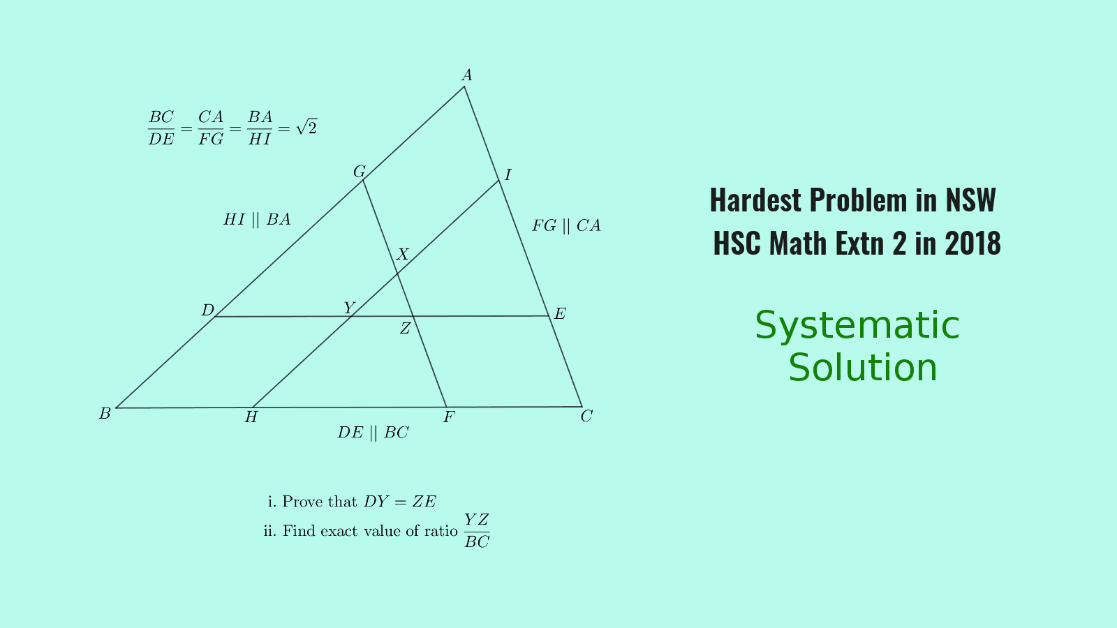 thumb Hardest Geometry Question 16b in NSW HSC Math Extn 2 2018: Solved