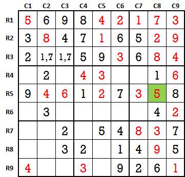 Sudoku second level game 3-5