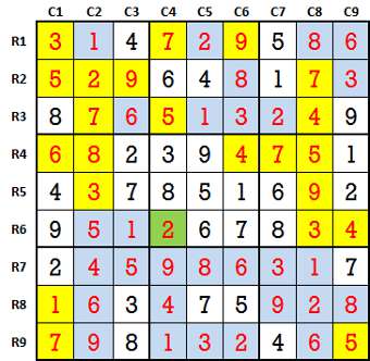 Sudoku second level game 9-4-solved