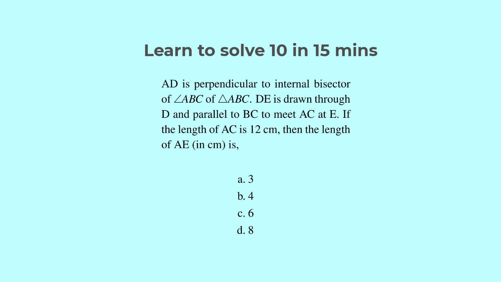 Solutions to Questions on Geometry for SSC CGL Tier 2 Set 16 