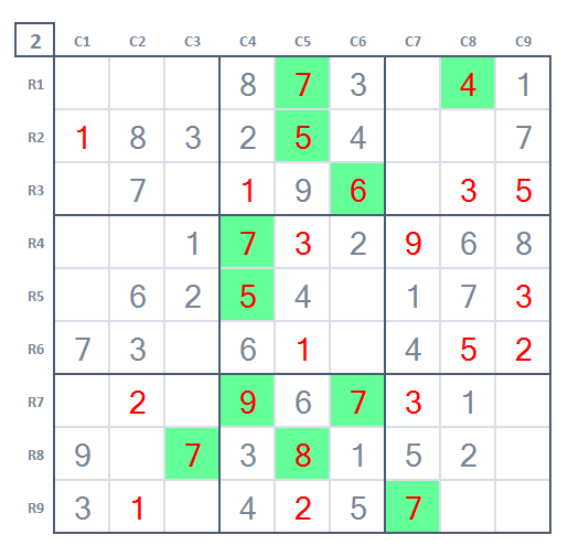How to play Sudoku for beginners game 4 Stage 2