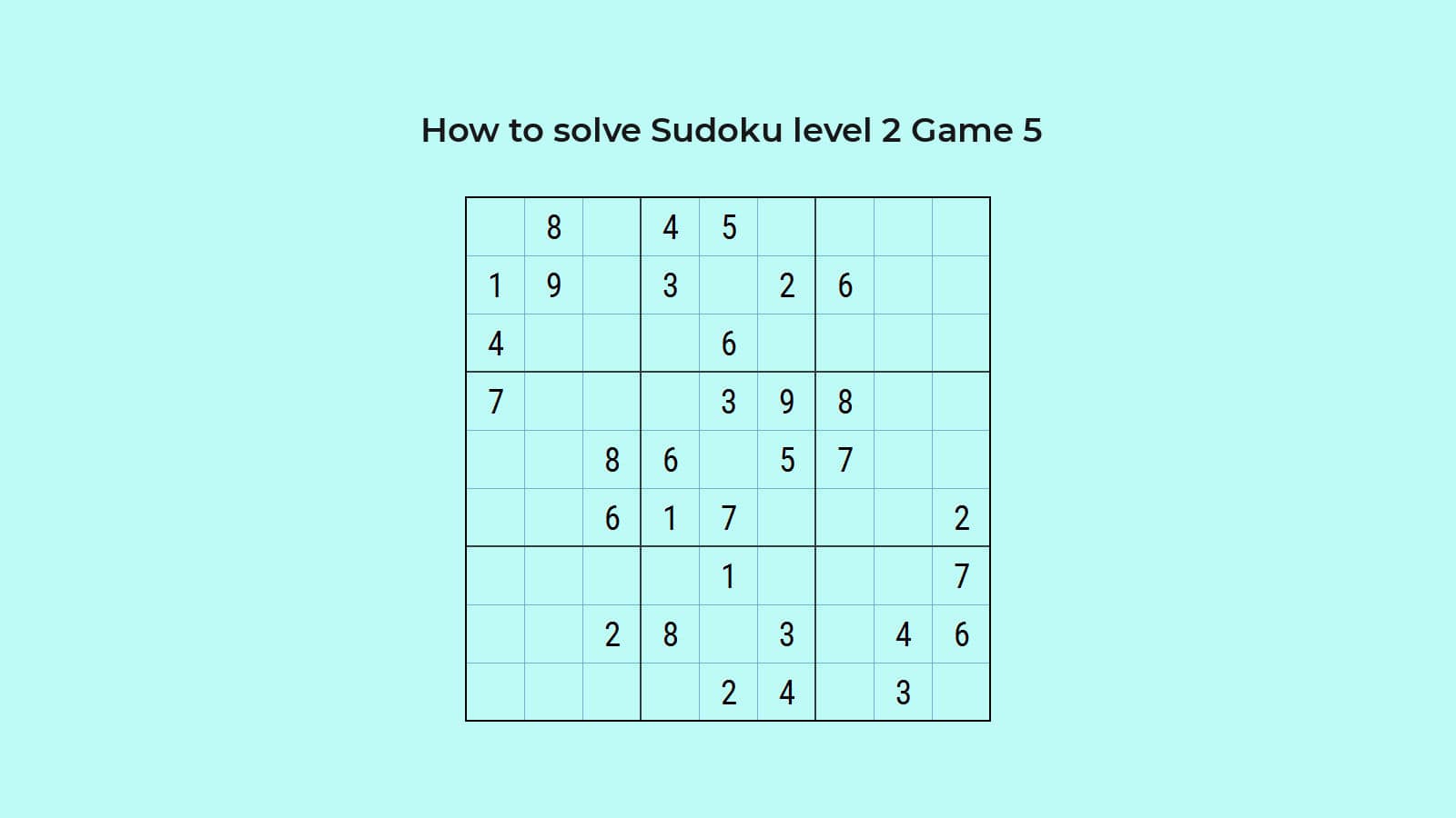 Sudoku Medium Level Game 5 Quick Solution