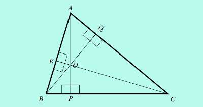 internal orthocenter of a triangle