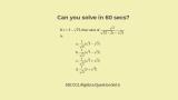 thumb Algebra questions for competitive exams SSC CGL Algebra Set 6