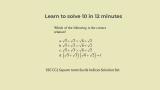 thumb Surds indices square root questions SSC CGL solution set 60