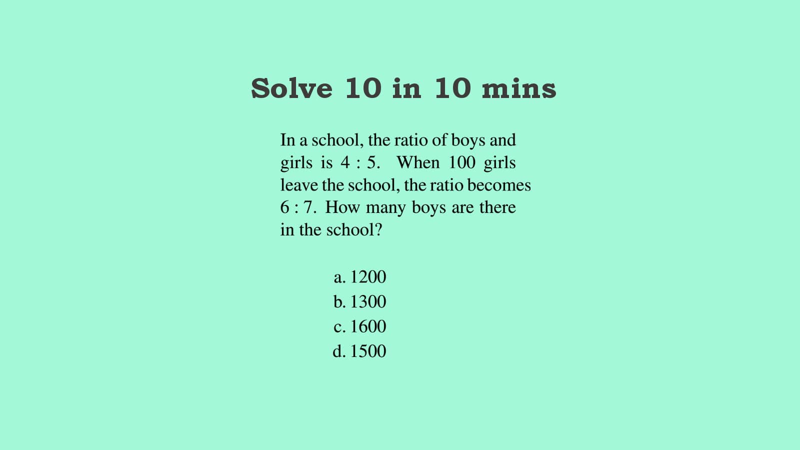 WBCS Arithmetic Questions Set 8 with Answers